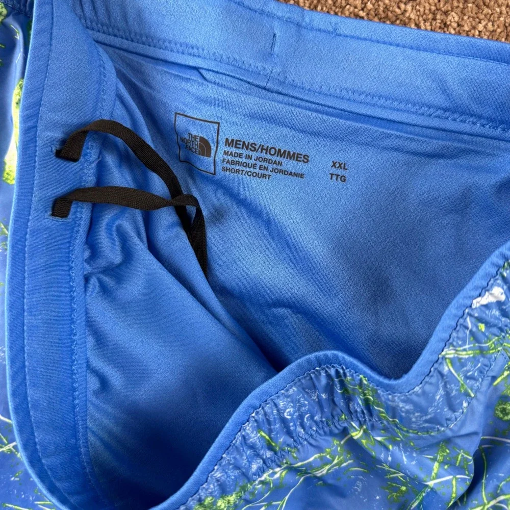The North Face Limitless Running‎ Shorts Mens XXL Blue Green Print NWT